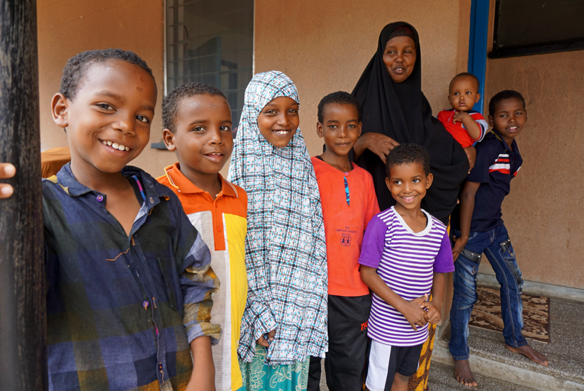 Børn fra børneby i Somalia