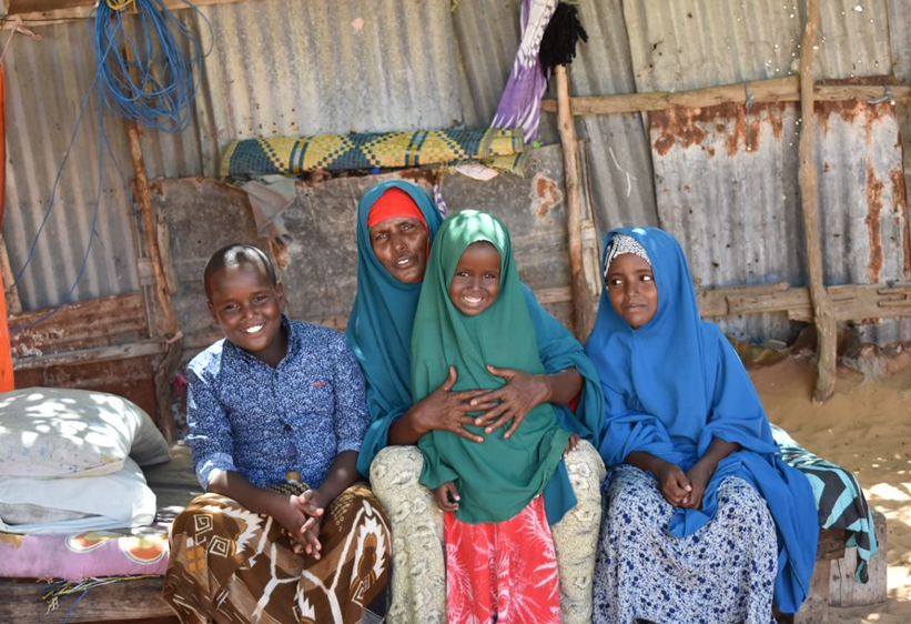 Børn og voksen fra Somalia