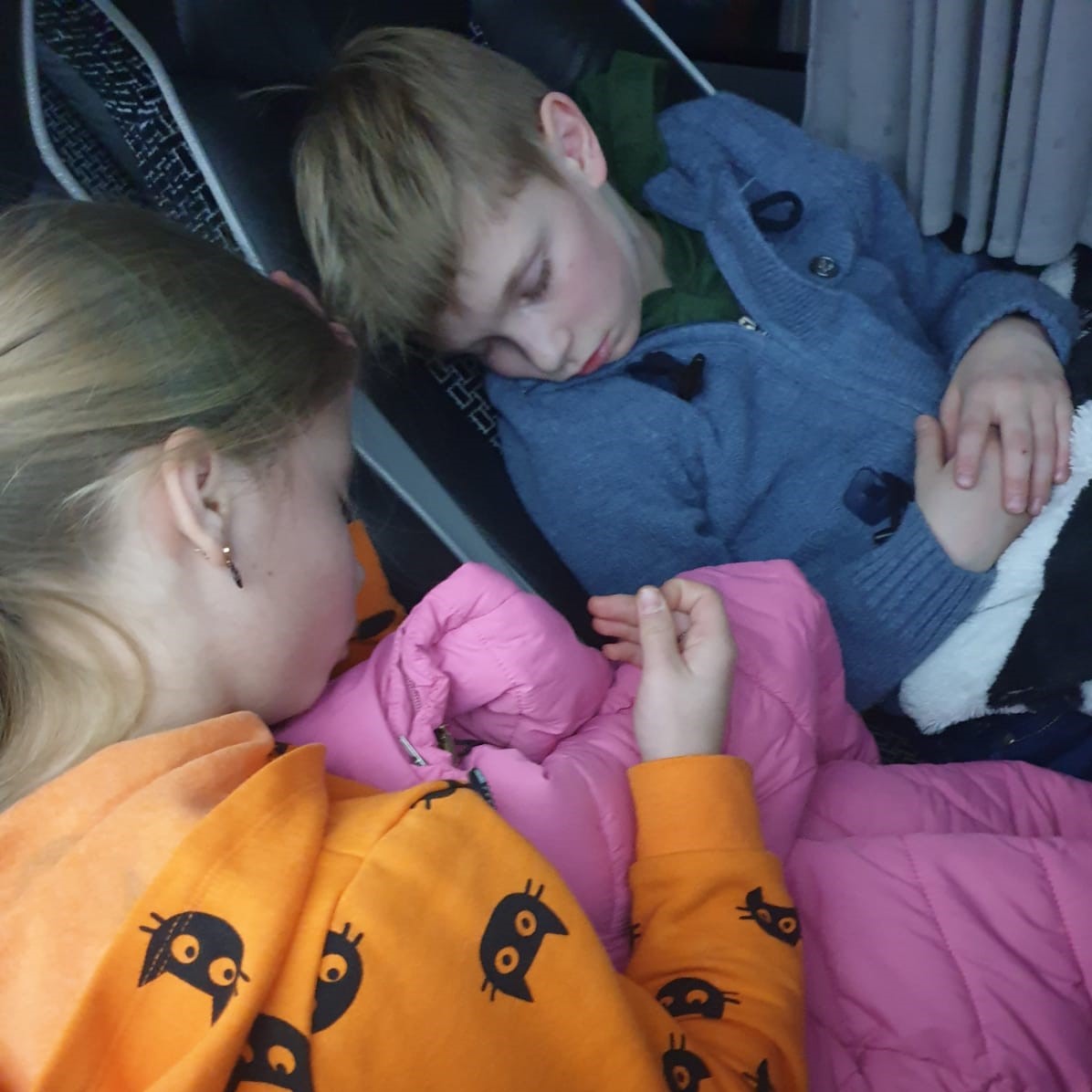 Ukraine Children Going To Poland In Bus