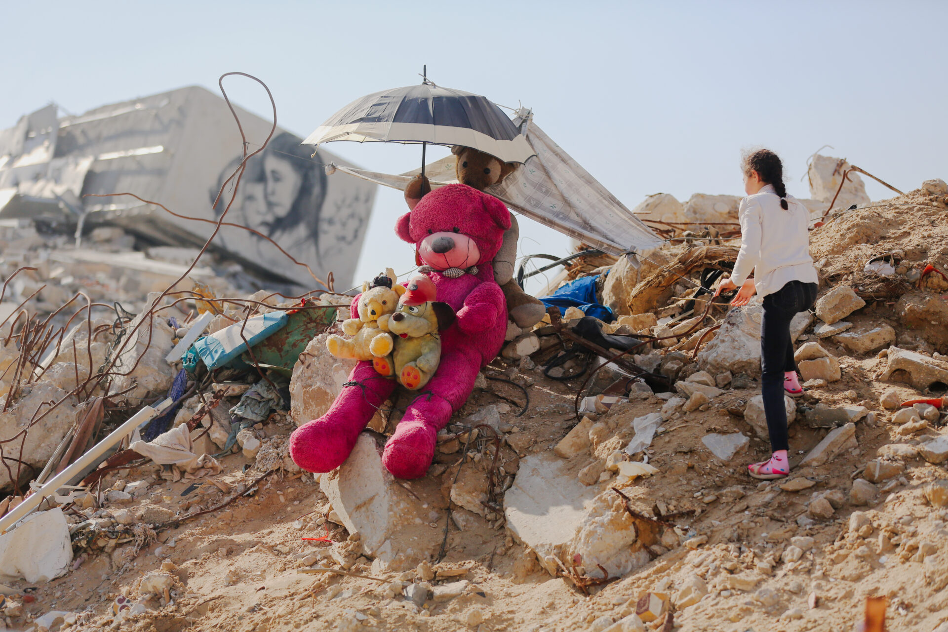 Leg i ruinerne i Gaza