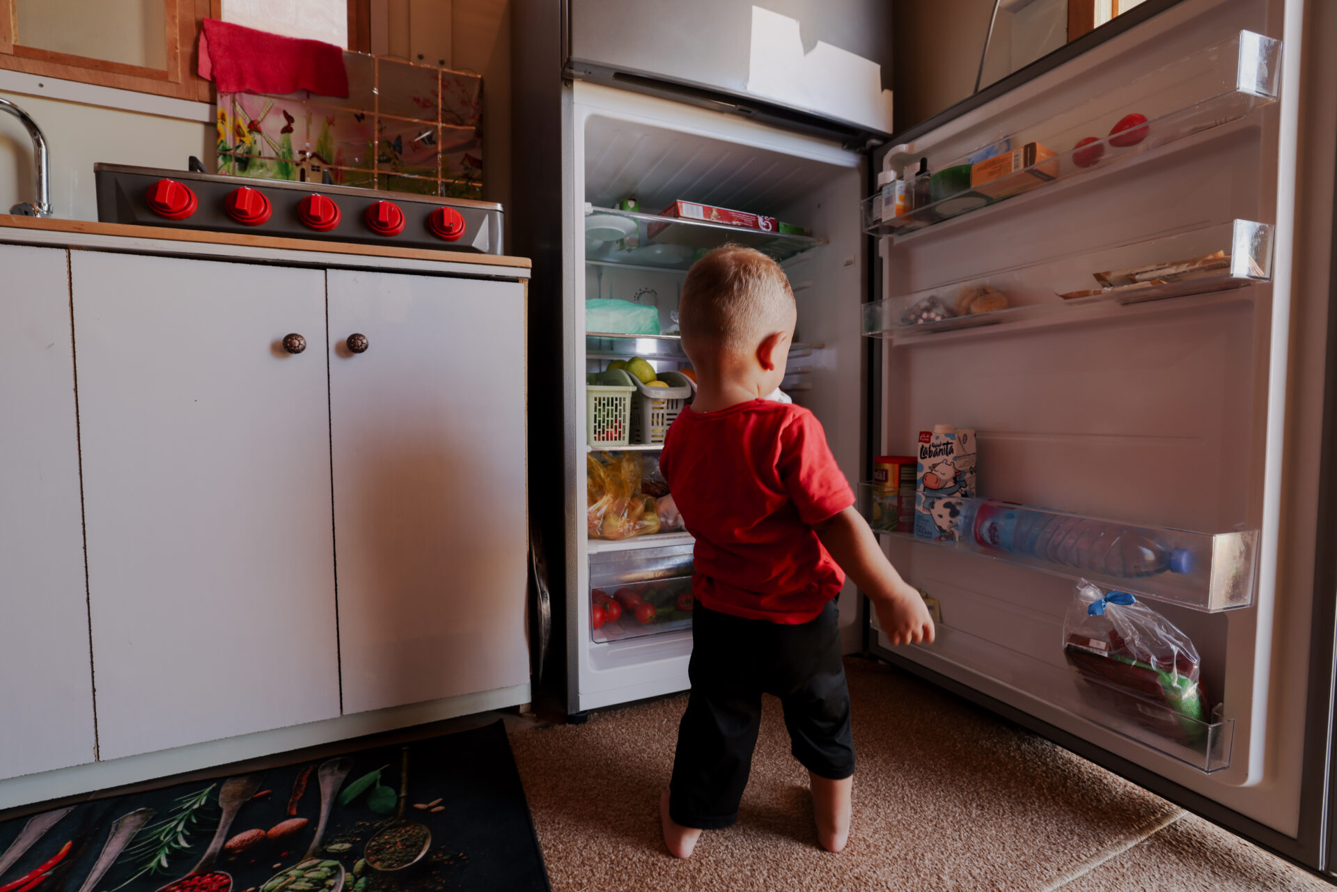 Køkken i teltlejr i Gaza