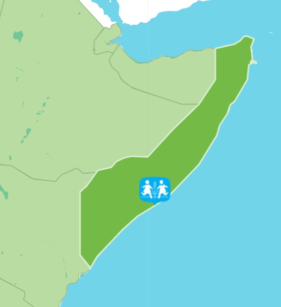 Kort over Somalia