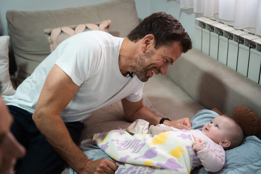 Nikolaj Lie Kaas og baby