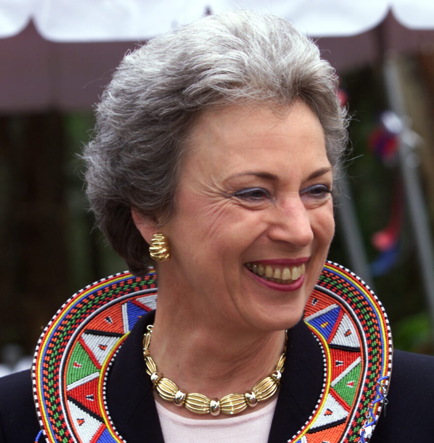 Prinsesse Benedikte på besøg i Nairobi, Kenya i 2001. Foto: Hilary Atkins