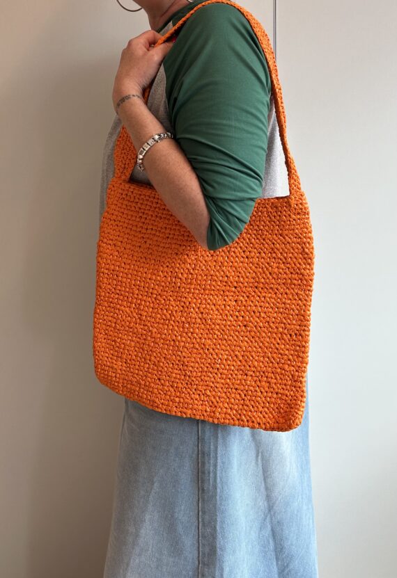 Orange skuldertaske